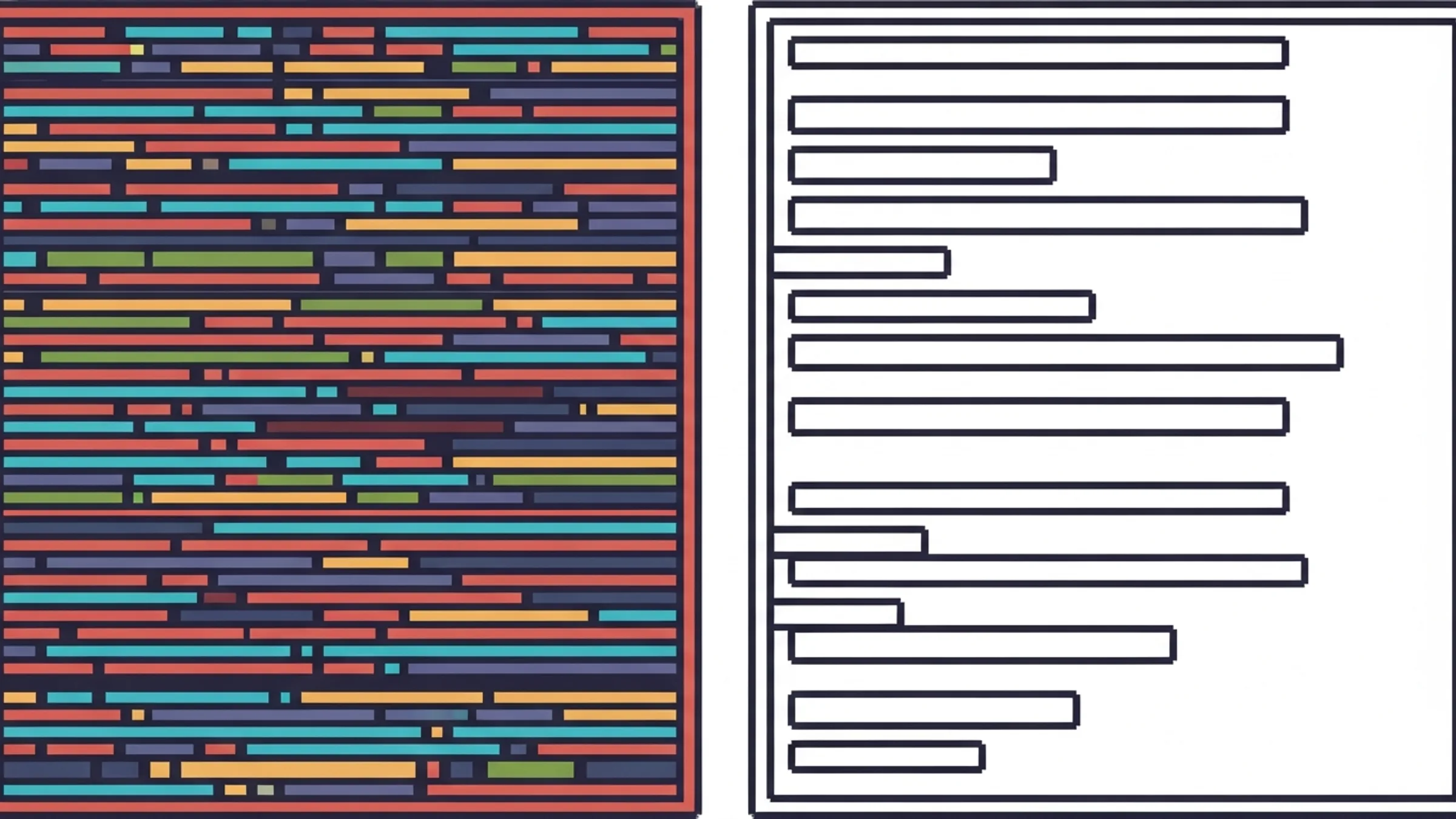 불필요한 구문을 제거하고 뼈대만 남긴 프롬프트 비교 화면