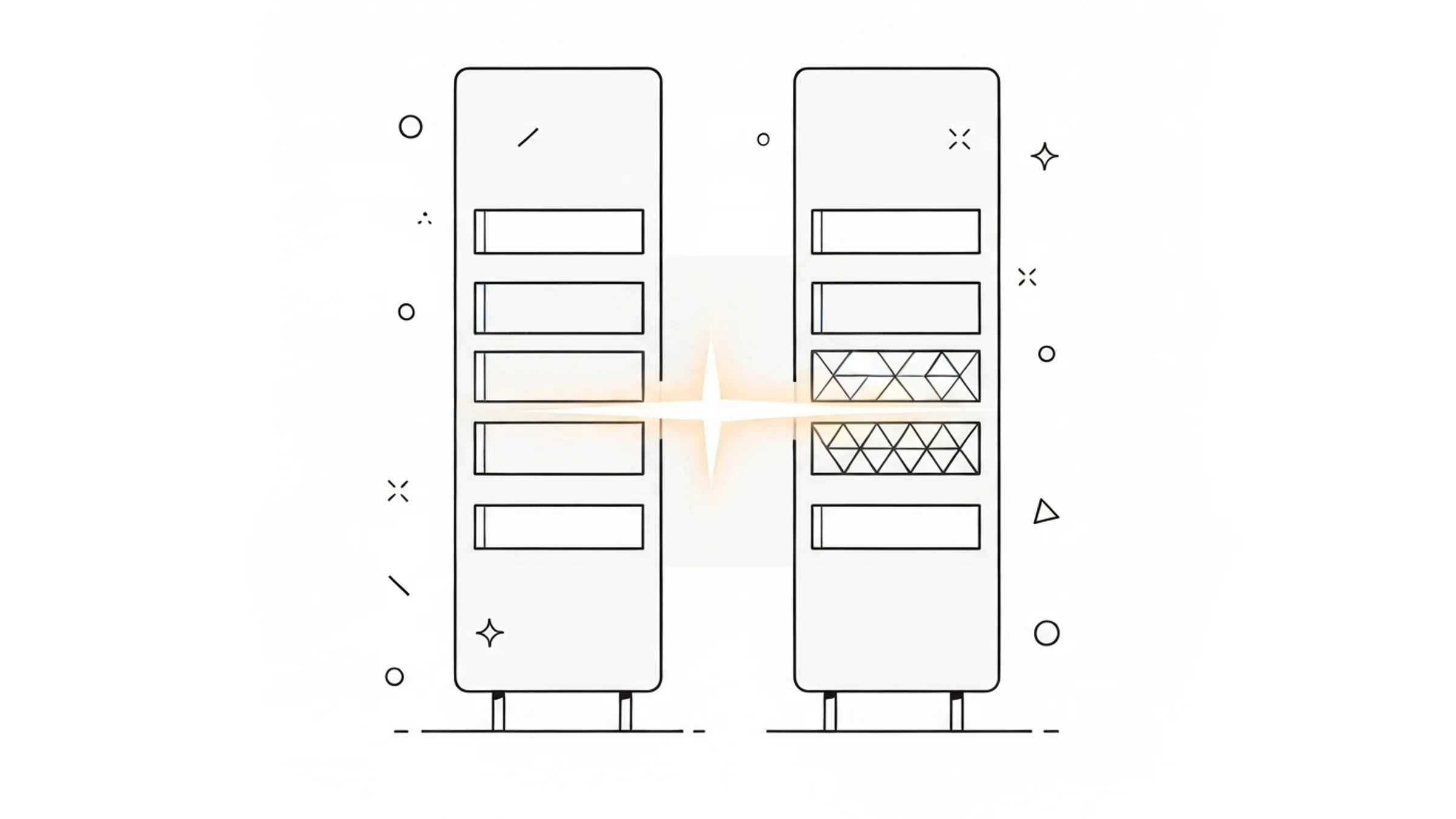 에디터 룰과 터미널 룰 파일의 주요 원칙을 나란히 맞춘 화면
